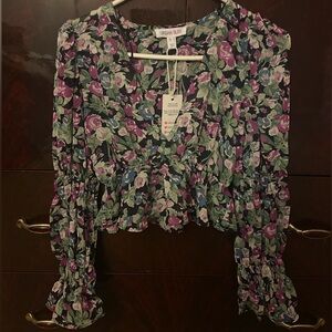 Black floral top